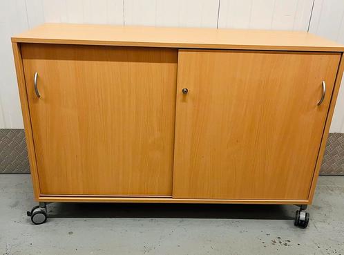 Schoolkast schuifdeuren kast kantoor school archiefkast, Huis en Inrichting, Kasten | Overige, Gebruikt, Ophalen