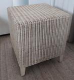 Ecru rieten voetenbank hocker 40x40x48 per stuk, Ophalen, Minder dan 50 cm, Rond, Minder dan 50 cm