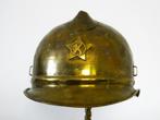Antieke messing Bulgaarse brandweerhelm helm van ca. 1930, Antiek en Kunst, Antiek | Koper en Brons, Ophalen of Verzenden