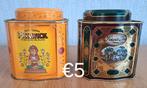 2 Nostalgische thee-blikjes van D.E., Verzamelen, Blikken, Douwe Egberts, Gebruikt, Ophalen of Verzenden, Thee
