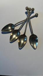 4 zilveren mokka lepeltjes, Verzenden, Zilver