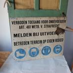 Wandbord man cave bouwplaats origineel 75 x 60 cm, Ophalen of Verzenden, Gebruikt
