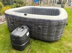 Intex PureSpa Greywood Deluxe 4-persoons jacuzzi, Tuin en Terras, Bubbelbaden en Hottubs, Ophalen, Gebruikt, Grondzeil, Opblaasbaar