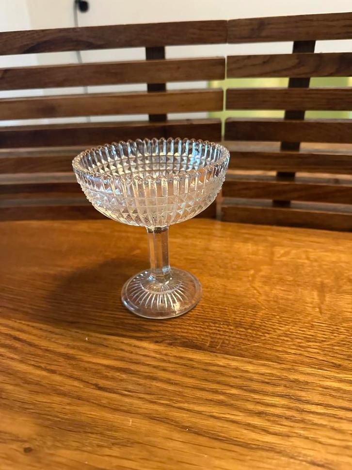 Vintage Glazen Bonbonschaal, Antiek en Kunst, Antiek | Glas en Kristal, Ophalen of Verzenden