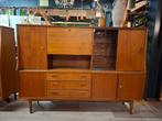 Vintage highboard buffetkast wandkast teak kast jaren 60 70, Met deur(en), ...., ..., Zo goed als nieuw