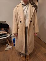 Bershka mantel beige maat m, Maat 38/40 (M), Beige, Gedragen, Bershka