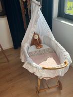 Wieg met matras, hemel en rok - Ideaal voor newborns, Ophalen, Zo goed als nieuw, Wieg