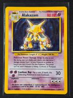 Pokémon Alakazam Base Set Unlimited 1/102 - Excellent (EX), Ophalen of Verzenden, Gebruikt, Losse kaart, Foil