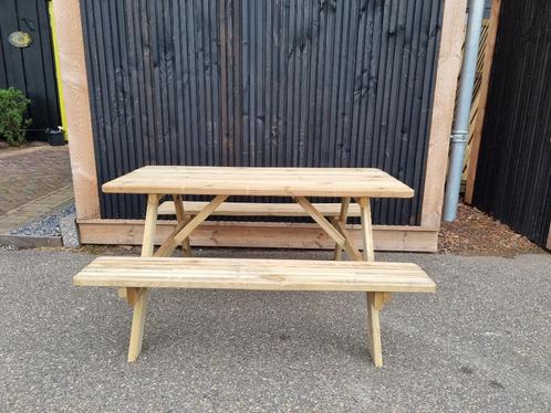 Picknicktafel kids 600x1200mm najaar opruiming! €50,- p/s, Tuin en Terras, Picknicktafels, Nieuw, Rechthoekig, Hout, Kinderpicknicktafel