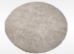 Handmade rond tapijt fluffy berber wol crème beige 200x200cm, Crème, ., 200 cm of meer, Zo goed als nieuw