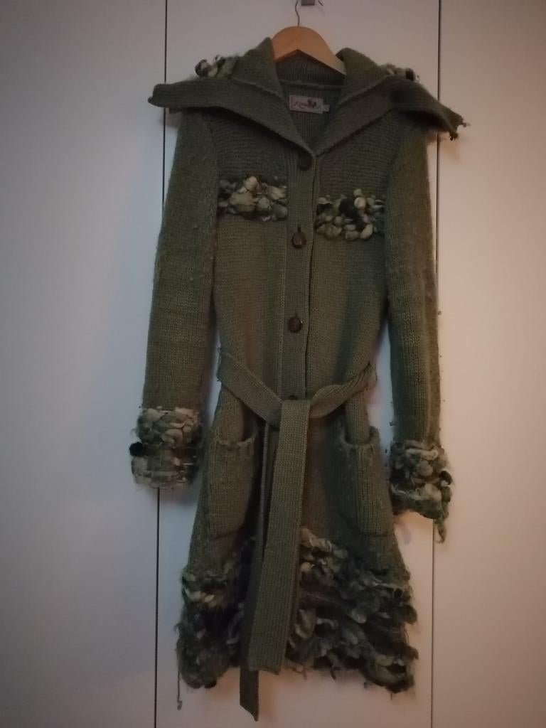 Jas Vest 100% Wol - Art Design, Maat 38/40 (M), Ophalen of Verzenden, Groen, Onbekend