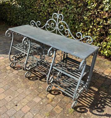 Brocante wijnrek ( inklapbaar van metaal) beschikbaar voor biedingen