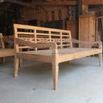 Diepe teak bank RQ27 Lounge stationsbank hout dagbed Bali, Ophalen of Verzenden