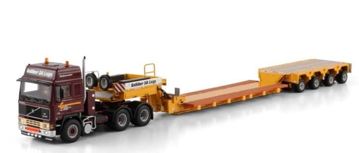 WSI VOLVO F16 GLOBETROTTER + SCHEUERLE INTERCOMBI - GALLIKER, Hobby en Vrije tijd, Modelauto's | 1:50, Nieuw, Bus of Vrachtwagen
