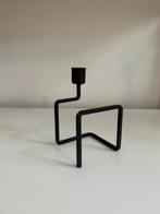 Minimalistische industrial design kandelaar – zwart metaal, Ophalen, Zo goed als nieuw, Zwart, Metaal