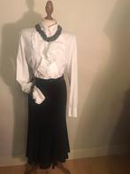 JOSEPH RIBKOFF ROK MIDI BLACK, JOSEPH RIBKOFF, Verzenden, Zwart, Maat 46/48 (XL) of groter