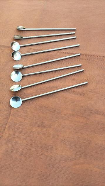 8 Sorbet Lepeltjes /rietjes - Nieuw beschikbaar voor biedingen