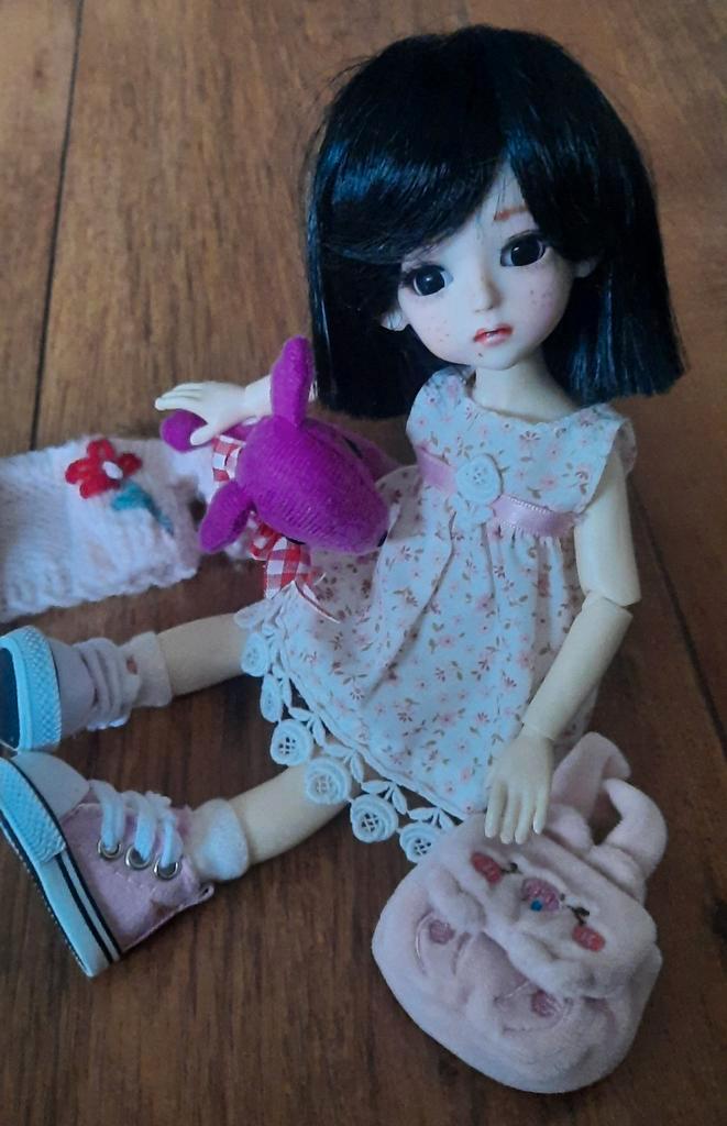 Bjd 1/6. Fullset pop met extra's., Verzamelen, Poppen, Zo goed als nieuw, Pop, Ophalen of Verzenden