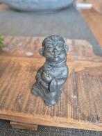 Tin: Tinnen beeldje van een Monnik (atelier Lebbink), Verzamelen, Beelden en Beeldjes, Ophalen of Verzenden, Zo goed als nieuw