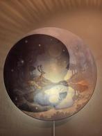 Wandlamp Hartendief met beer, maanlamp oogjes toe, Huis en Inrichting, Lampen | Wandlampen, Ophalen, Zo goed als nieuw, Stof