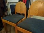 Blauwe vintage art deco stoelen - nieuwe bekleding, Huis en Inrichting, Stoelen, Blauw, Twee, Zo goed als nieuw, Ophalen
