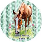 LF4085 ouwel paard 20x4,7cm eetbare cupcake rondjes vers, Ophalen of Verzenden, Nieuw, Cupcakes, Versiering