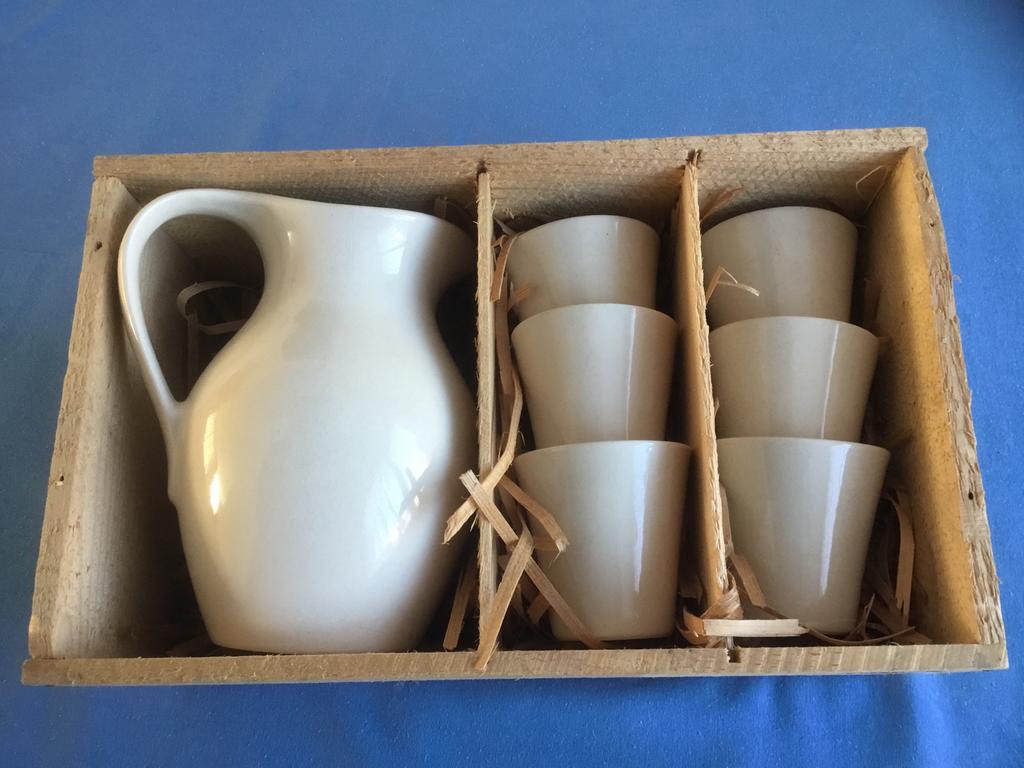 MELKKAN   MET  6  BEKER       (  NIEUW  ), Overige typen, Nieuw, Ophalen of Verzenden, Overige stijlen