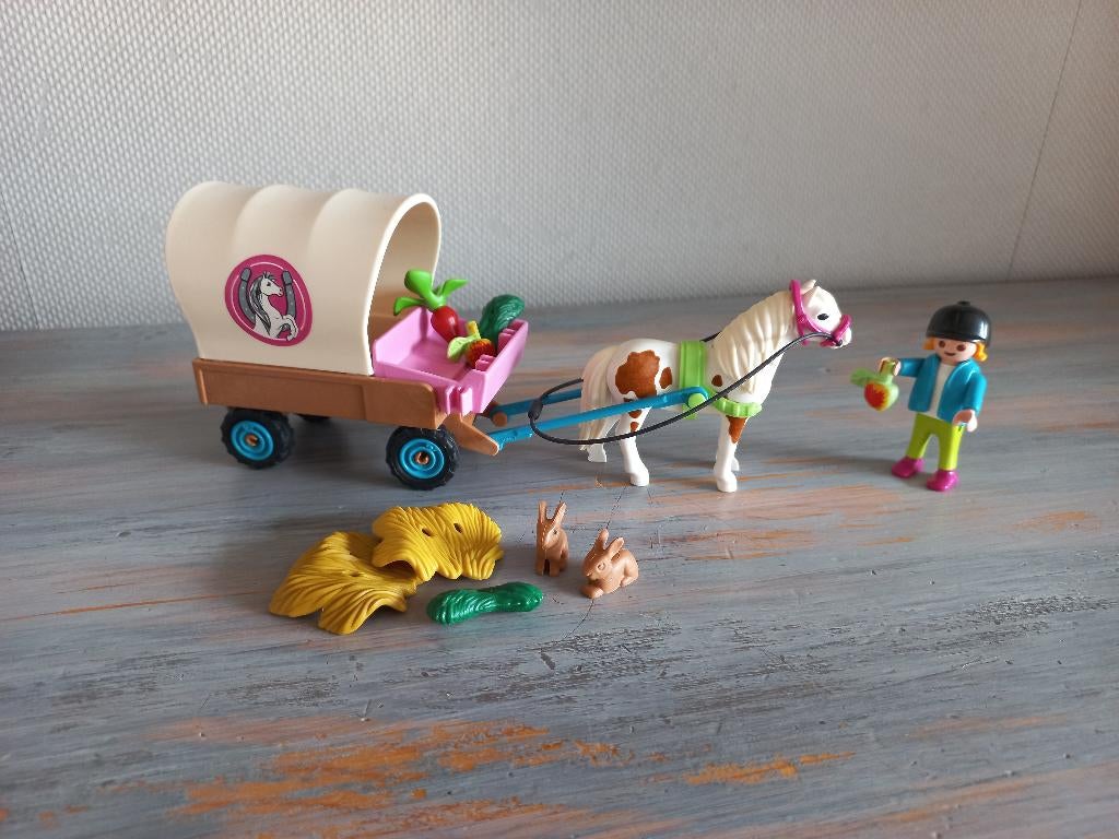 Playmobil 70998 Country  - Ponykoets, Ponykar met Meisje, Kinderen en Baby's, Ophalen of Verzenden, Zo goed als nieuw, Complete set