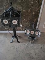 Vintage Lampen Set met Bloemenmotief, Ophalen