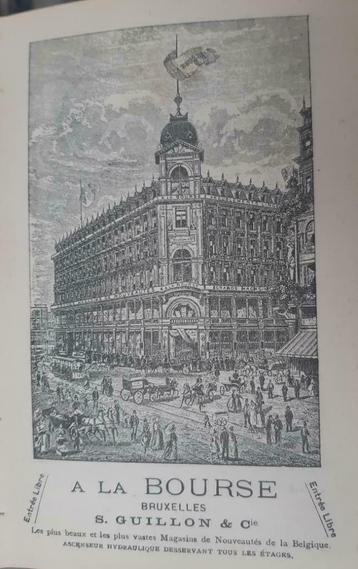 21 / Brussel A la Bourse. Houtgravure uit 1892 beschikbaar voor biedingen