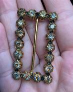 Vintage goudkleurig strass rhinestones gesp aurora borealis, Sieraden, Tassen en Uiterlijk, Antieke sieraden, Ophalen of Verzenden