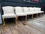 6 originele rivièra maison eetkamerstoelen, zandkleurig, Huis en Inrichting, Stoelen, Gebruikt, Overige kleuren, Landelijk, romantisch