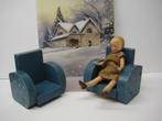 POPPENHUISMEISJE + MEUBELTJES, Antiek en Kunst, Antiek | Speelgoed, Ophalen of Verzenden