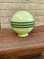 Antieke bol lamp art deco uranium glas groen glas zeldzaam, Verzenden