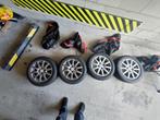 Winterbanden Bridgestone met LM velgen aangeboden 205-55-16, Ophalen, Gebruikt, 16 inch, Banden en Velgen
