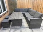 Loungeset antraciet 8 persoons, Tuin en Terras, Tuinsets en Loungesets, Overige materialen, Bank, 8 zitplaatsen, Gebruikt