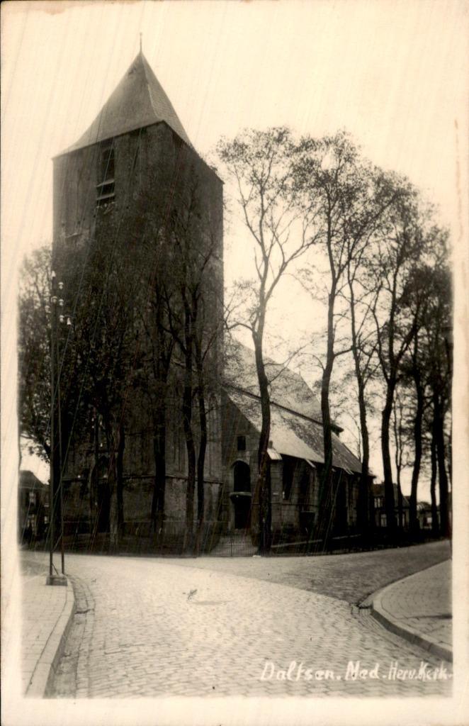 Dalfsen - NEd Herv Kerk - Fotokaart Van der List, Verzamelen, Ansichtkaarten | Nederland, Ongelopen, Overijssel, 1920 tot 1940