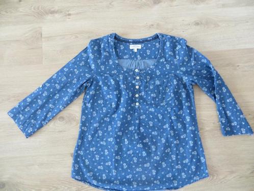 blouse/Bloes/Cambridge/Jeans blauw/Bloemen/zomer/longsleeve, Kleding | Dames, Blouses en Tunieken, Zo goed als nieuw, Maat 38/40 (M)