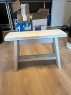 Steigerhouten Krukje / Bijzettafel, Ophalen, Gebruikt, Wit, Eén