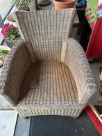 Rieten stoel, Huis en Inrichting, Stoelen, Ophalen of Verzenden, Gebruikt, Grijs, Riet of Rotan