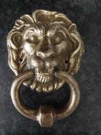 Koperen leeuwenkop deurklopper, Ophalen of Verzenden, Koper