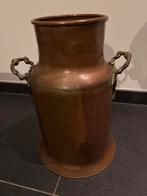 Antieke Koperen Paraplubak met Handvatten 40 cm hoog, Ophalen of Verzenden, Koper