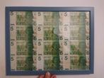 fotolijst met 12x 5 gulden biljetten, Minder dan 50 cm, Overige typen, Nieuw, Ophalen of Verzenden