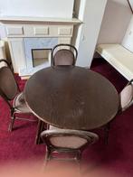 Ronde eettafel met 4 stoelen, Antiek en Kunst, Antiek | Meubels | Tafels, Ophalen
