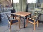 Tierra tuinset: tafel en 3 stoelen model Avero, Ophalen, Gebruikt, Hardhout, 3 zitplaatsen
