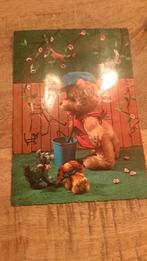 Kinderkaart ansichtkaart met beer en hondjes, Ophalen of Verzenden