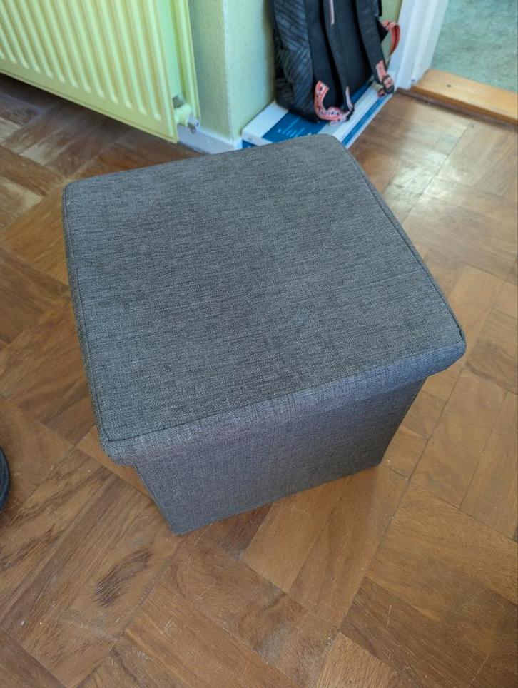 Poef krukje voetenbank opbergbox, Huis en Inrichting, Banken | Voetenbanken en Poefen, Gebruikt, Minder dan 50 cm, Minder dan 50 cm