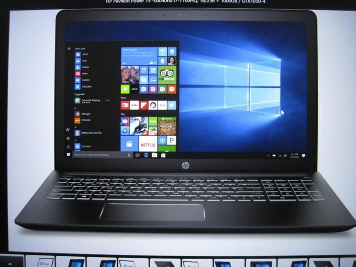 HP Pavilion 15 Power (i7-7700HQ,, Computers en Software, Windows Laptops, Gebruikt, 15 inch, SSD, 4 Ghz of meer, 16 GB, Qwerty