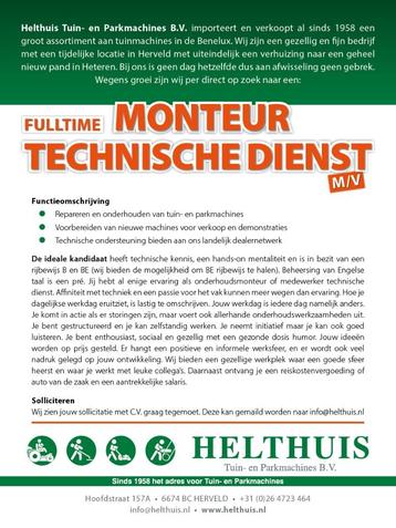 Monteur Technische Dienst Gezocht M/V €2700- €3700