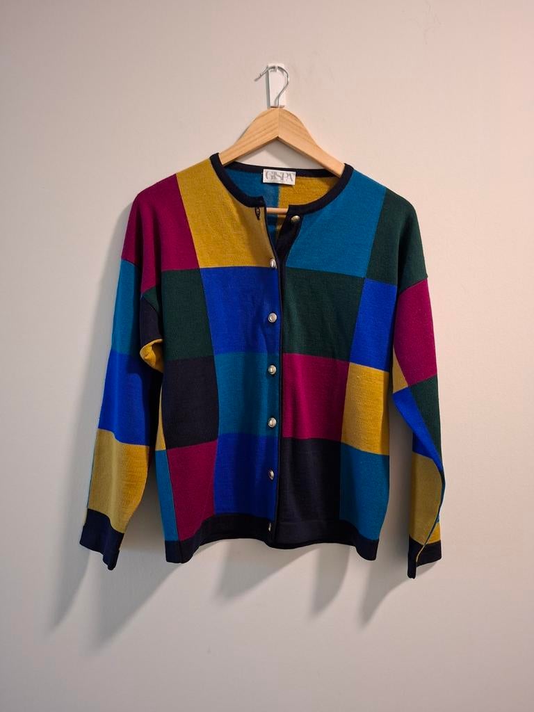 Retro Gispa Italië wollen vest - Maat M, Kleding | Dames, Gispa, Ophalen of Verzenden, Zo goed als nieuw, Maat 38/40 (M)